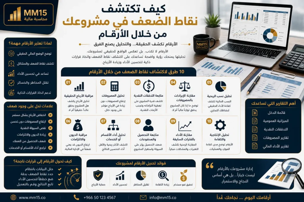 كيف تكتشف نقاط الضعف في مشروعك من خلال الأرقام