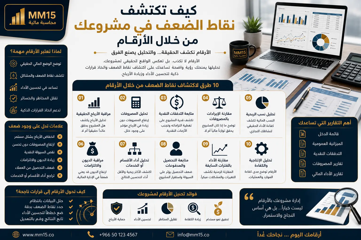 كيف تكتشف نقاط الضعف في مشروعك من خلال الأرقام