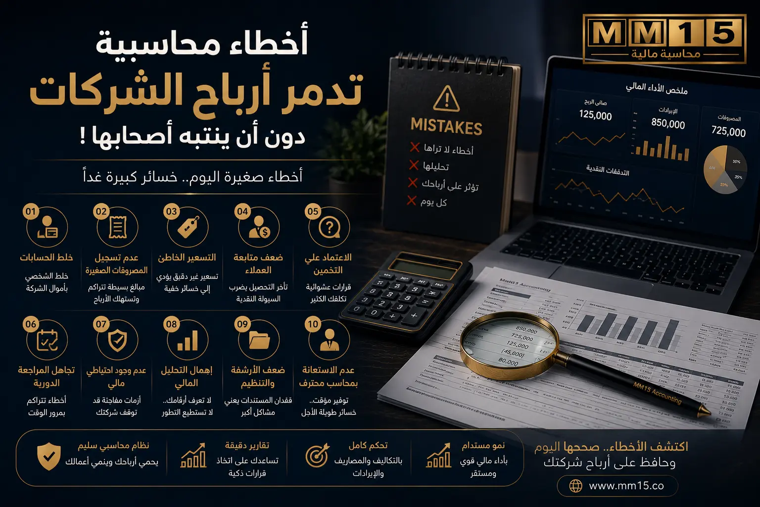 أخطاء محاسبية تدمر أرباح الشركات دون أن ينتبه أصحابها
